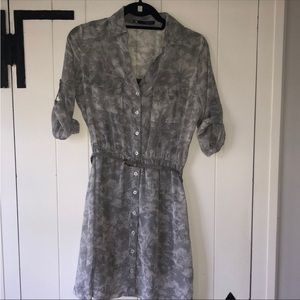 Gray floral dress